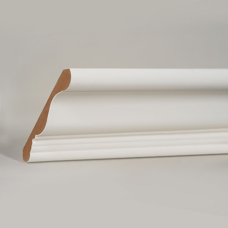 MDF-krongjutning (fyllnadsgrundad & pärlvit) 3/5' x 4 1/4'