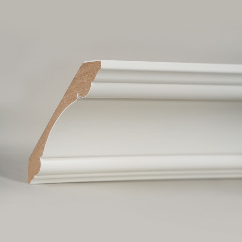 MDF krongjutning (fyllnadsgrundad & pärlvit) 3/4' x 4 3/4'