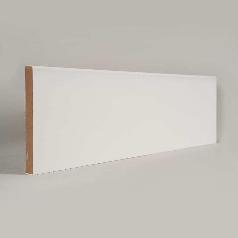 MDF-golvlister (fyllnadsgrundad & pärlvit) 1/2' x 4 1/2'