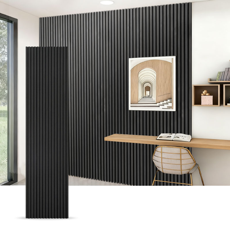 Gallervägg/akustisk väggpanel (enkelsidig PVC-omslagna) – Träkorn / Stenkorn / Enfärgad 2400/2700 mm x 600 mm