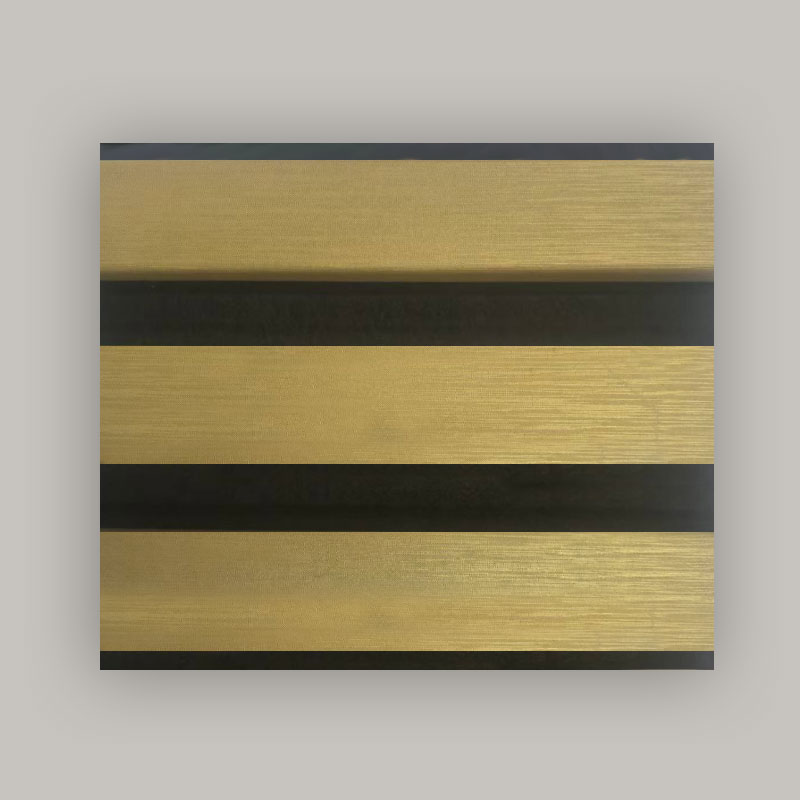 Gallervägg/akustisk väggpanel (enkelsidig PVC-omslagna) - metallisk borstad färg 2400/2700 mm x 600 mm